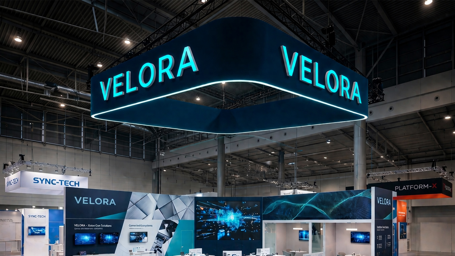 FIVE Channel Letters — Velora illuminated hanging sign